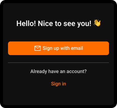 Step 3: Sign up with email