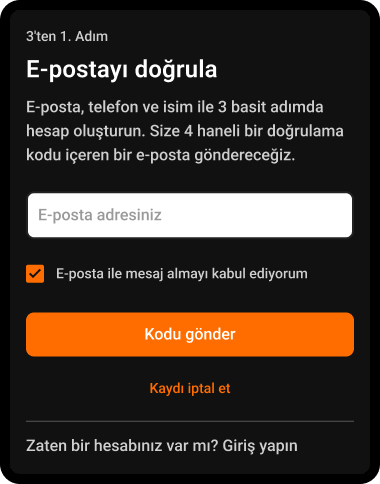 AR-PAY’e Nasıl Kayıt Olunur? 4 Adım 4: Geçerli bir e-posta adresi girin, onay kutusunu işaretleyin ve Kod Gönder butonuna tıklayın.