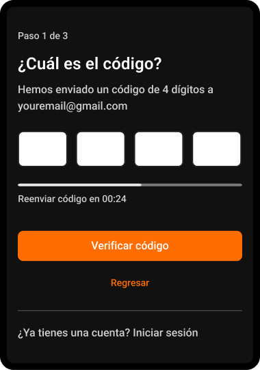 Paso 5: Código recibido por correo