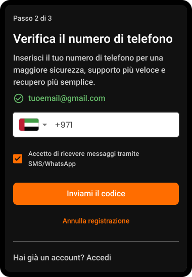 Passaggio 6: Verifica il numero di telefono