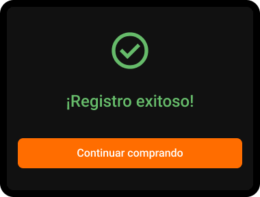 ¡Registro exitoso completado!