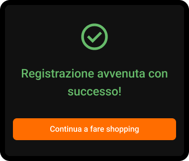 Registrazione completata con successo
