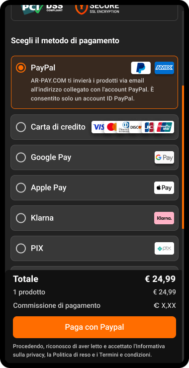 Passaggio 4. Scegli il metodo di pagamento ed effettua il pagamento