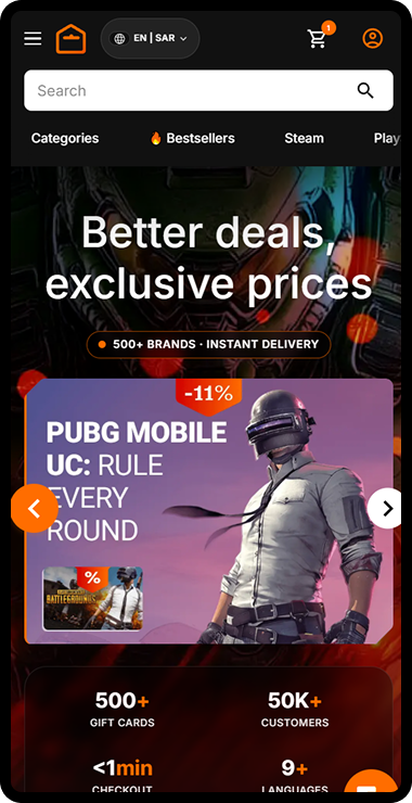 Step 1: Choose your product by searching or browsing the available categories.