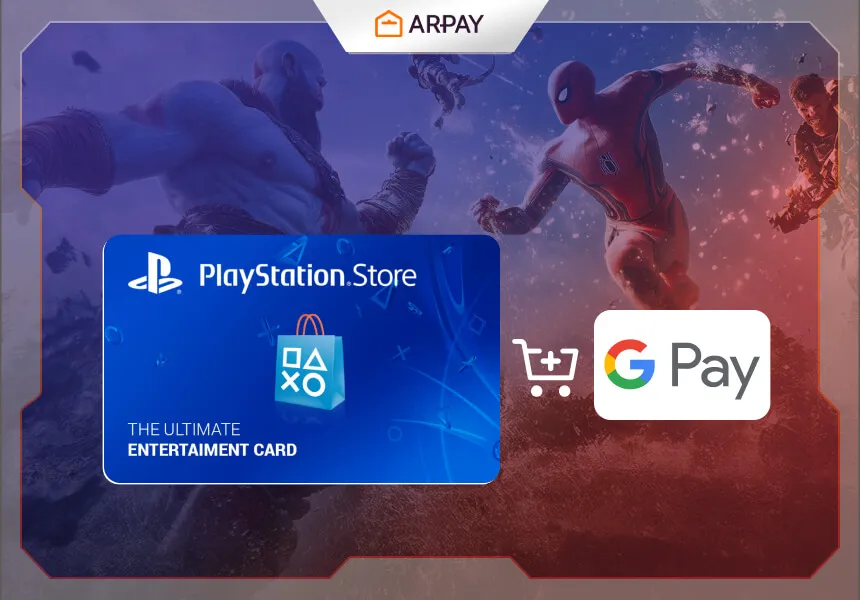 شراء بطاقة هدايا بلايستيشن باستخدام Google Pay