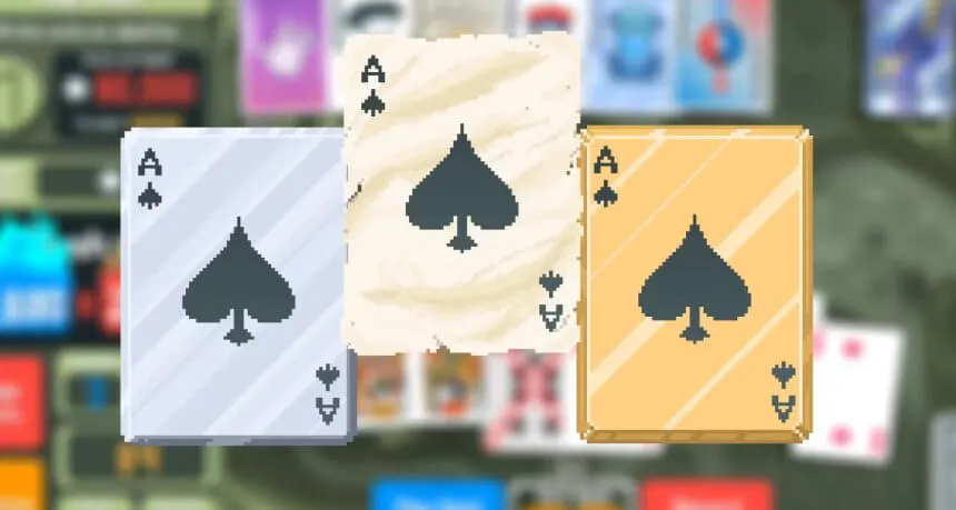 كون مجموعة قوية مع بعضها Balatro: 3 Aces three of kind