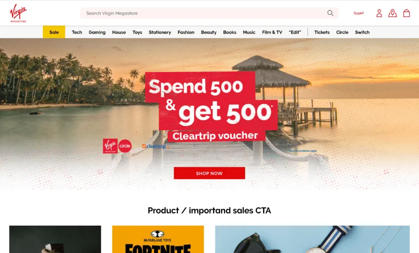 Top 10 Marketplaces in KSA - Virgin Megastore