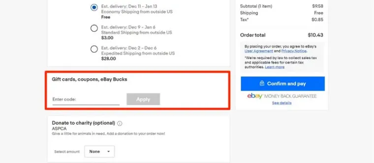 eBay Hediye Kartınızı Kullanma Adımları