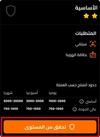 3 - التحقق من المستوى