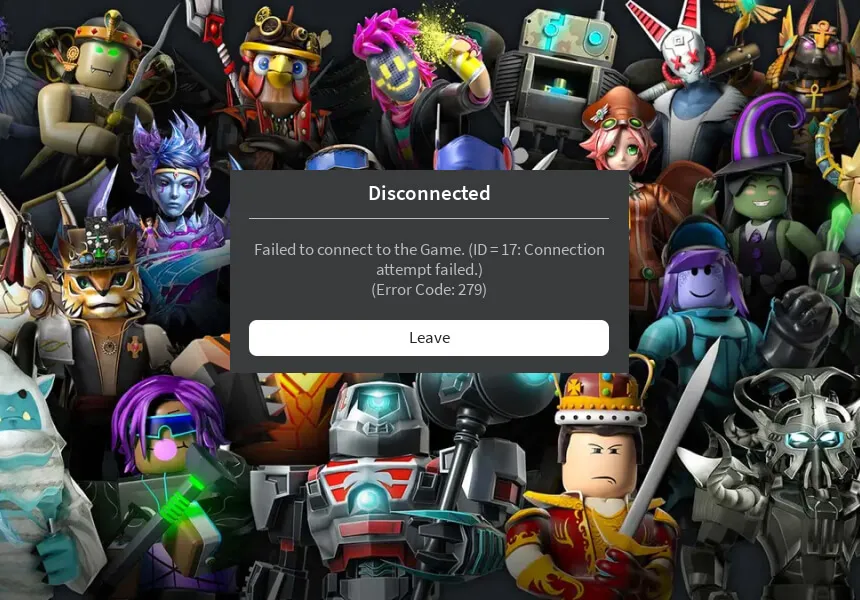 Roblox Hata Kodu 279