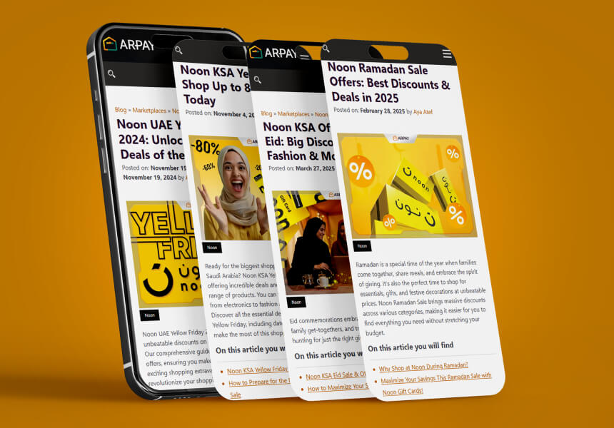 Noon Suudi Arabistan’da Alışveriş: En Etkili Tasarruf Yolları 1 ARPAY Blog’a Abone Olun