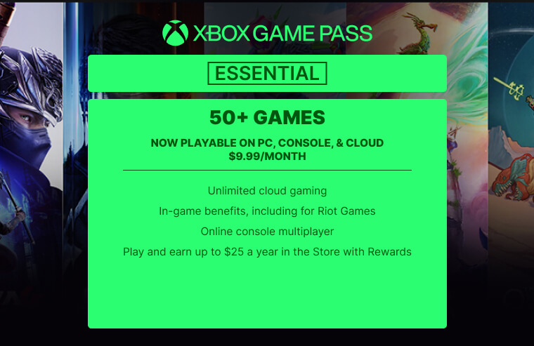 Xbox Game Pass Essential: The Budget Option 