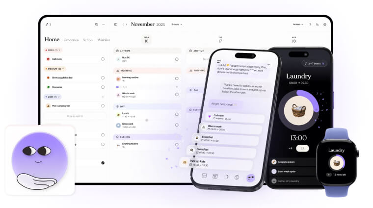أفضل تطبيقات ADHD 2025 لتحسين التركيز والإنتاجية اليومية 4 Tiimo تطبيق - أفضل تطبيقات ADHD لتنظيم المهام وإدارتها
