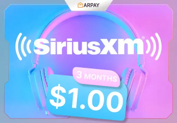 SiriusXM Gift Cards: Get 3 months membership for 1$